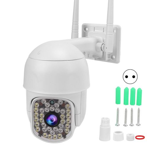 Camera IP WiFi sans fil 2 pouces 1080p HD, detection de mouvement, interphone vocal, vision nocturne, etanche, pour systeme de securite domestique, prise UE 110-240 V