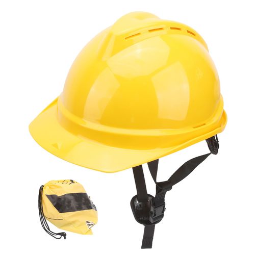 Casque de protection industriel, casque de securite pour chantiers de construction, operations de jardinage, respirant, jaune