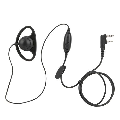 Oreillette talkie-walkie 2 broches type D, casque de securite bidirectionnel, compatible avec Baofeng
