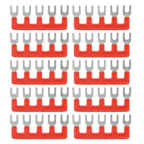 Lot de 10 borniers de type fourche a bande 400 V 25 A en PVC et cuivre TB pour appareils electromenagers et chantiers de construction TB 2505