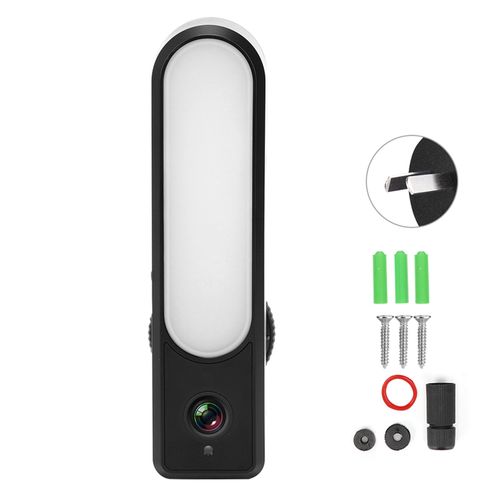Camera Wi-Fi 1080p, vision nocturne, etanche IP66, detecteur de mouvement, lampe pour la maison et le jardin, compatible avec Tuya 100-240VAU