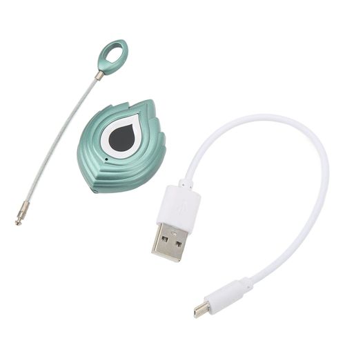 Cadenas a empreinte digitale portable, mini cadenas intelligent sans cle, rechargeable, etanche IPX2, pour casier, armoire a bagages, voyage, pierre bleue, vert