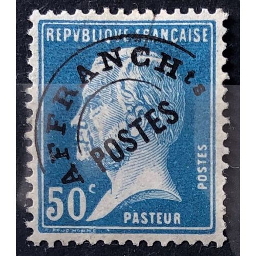 Préoblitéré Pasteur 50c Bleu (Superbe N° 68) Obl - France Année 1922 - Brn83 - N33356