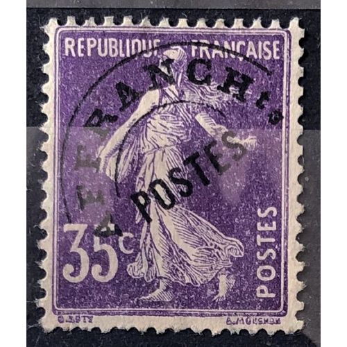 Préoblitéré Semeuse 35c Violet (Joli N° 62) Obl - France Année 1922 - Brn83 - N33355
