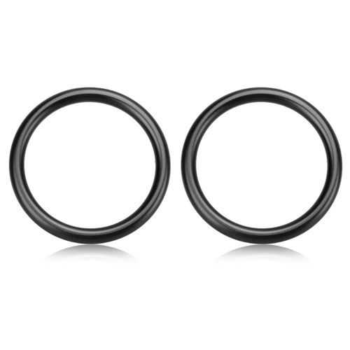 Lot De 2 Anneaux Porte-Bebe En Aluminium Aeronautique De 5 Cm, Sans Couture, Pour Decoration, Securite, Suspension, Noir
