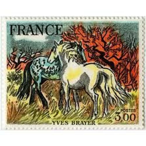 Art : Chevaux Oeuvre De Brayer Année 1978 N° 2026 Yvert Et Tellier Luxe
