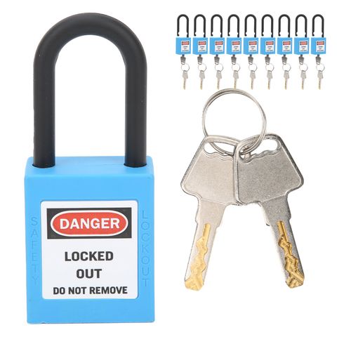 Cadenas de securite 38 mm/1,5 po, isolation technique, anti-poussiere, pour usines, hopitaux, produits chimiques, centrales electriques (bleu)