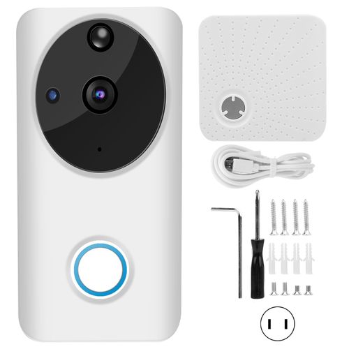 Visiophone intelligent WiFi 1080P, interphone, sonnette, vision nocturne, etanche, compatible avec Tuya 85-265VUS