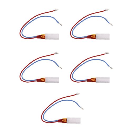 Lot de 5 elements chauffants PTC, coque en aluminium, thermostat en ceramique, plaque chauffante 220 V, 200 ¡æ, cable rouge et bleu
