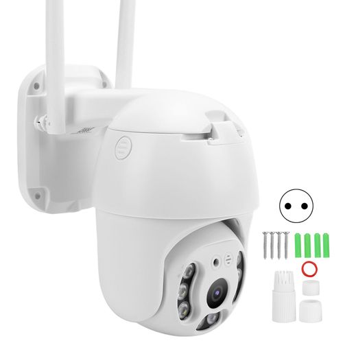 Camera IP exterieure IP66 CCTV WiFi a distance HD couleur jour et nuit securite a domicile prise 100-240VEU