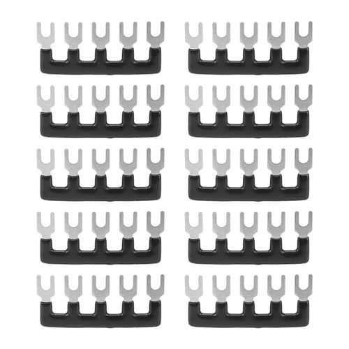 Lot de 10 borniers 400 V 25 A en cuivre rouge ignifuge PVC a fourche pour appareils electromenagers TB 2505 (5 positions)