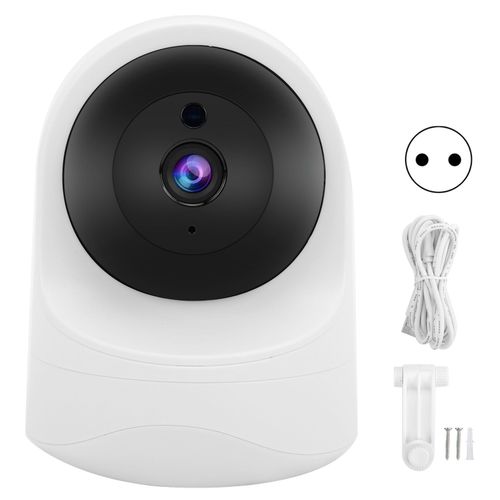 Camera PTZ 1080P, detection de mouvement interieure intelligente, interphone bidirectionnel pour la securite de la maison, prise 100-240VEU