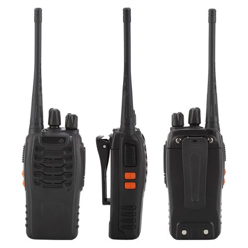 Talkie-walkie BF-888S avec batterie rechargeable, longue portee, 16 canaux, radio bidirectionnelle, prise UE