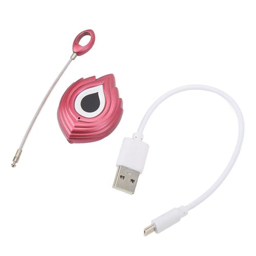 Cadenas a empreinte digitale portable, mini cadenas intelligent sans cle, rechargeable, etanche IPX2, pour casier, armoire a bagages, voyage, rouge corail