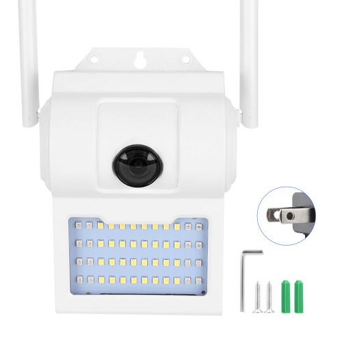 Camera murale Wi-Fi 1080P, etanche IP66, avec detecteur de mouvement LED, pour la securite de la maison (100-240 V US)