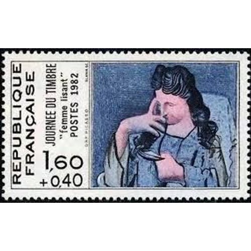 Journée Du Timbre : "Femme Lisant" Oeuvre De Pablo Picasso Année 1982 N° 2205 Yvert Et Tellier Luxe