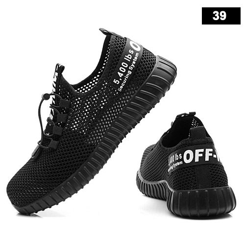 Chaussures De Securite Respirantes Noires, Anti-Ecrasement Et Anti-Perforation (39)