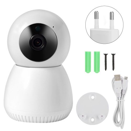 Camera HD WiFi 1080P, vision nocturne, interphone bidirectionnel, systeme de surveillance domestique, compatible avec prise Tuya 100-240VEU