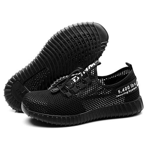 Chaussures De Securite Respirantes Noires, Anti-Ecrasement Et Anti-Perforation (44)
