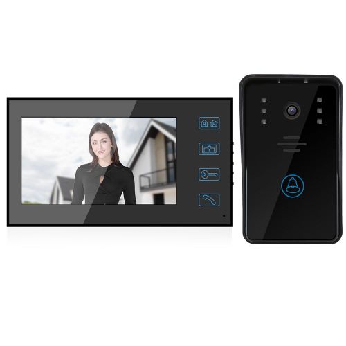 Interphone video tactile haute definition 1000 lignes, 7 pouces, etanche a la pluie, vision nocturne, 100-240 VAU