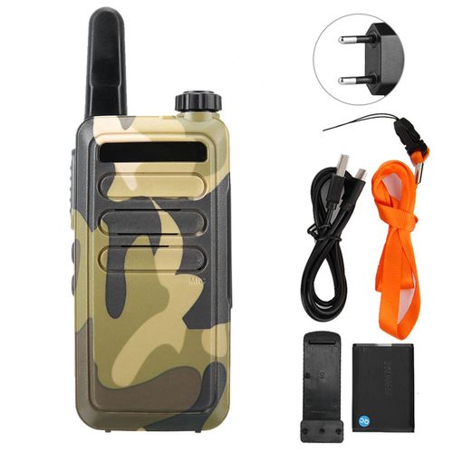 Mini talkie-walkie bidirectionnel ultra-fin anti-interferences HD compatible avec Baofeng (modele G)