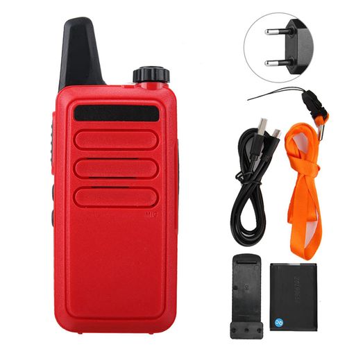 Mini talkie-walkie bidirectionnel ultra-fin anti-interferences HD compatible avec Baofeng (modele E)