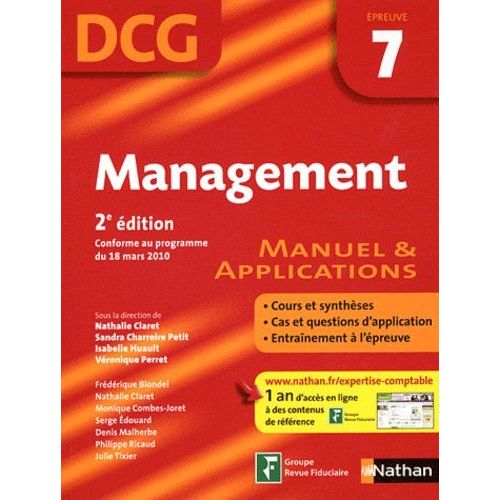Management Dcg 7 - Manuel & Applications
