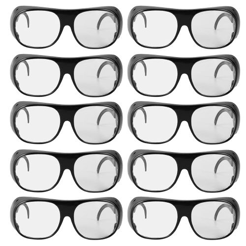 Lot de 10 lunettes de protection coupe-vent et anti-sable pour soudage (verres blancs)