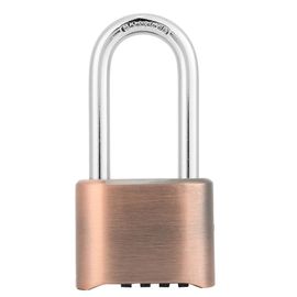 Cadenas en alliage de zinc, mot de passe a 4 chiffres, longue portee, securite, antivol, etanche