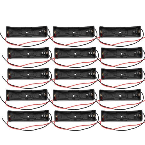 Boite de rangement noire pour 15 piles 18650 3,7 V, haute resistance