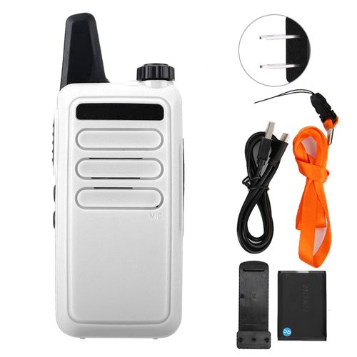 Mini talkie-walkie bidirectionnel ultra-fin anti-interferences HD compatible avec Baofeng (modele B)