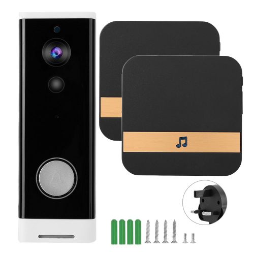 Sonnette video intelligente sans fil 1080p HD, interphone IR-CUT 90-260 V (type G)