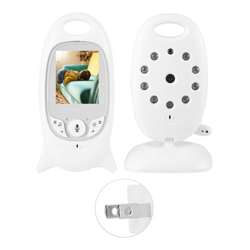 Babyphone Video Lcd 2,4 G 2 Pouces, Camera De Vision Nocturne, Interphone Bidirectionnel, Securite 110-240 V Us