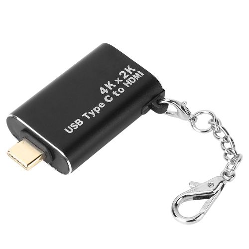Adaptateur convertisseur USB 3.1 Type-C vers HDMI HD 4K x 2K avec coque en aluminium pour telephone portable et tablette