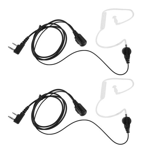 Oreillette pour talkie-walkie a tube acoustique dissimule avec voyant lumineux, compatible avec Kenwood