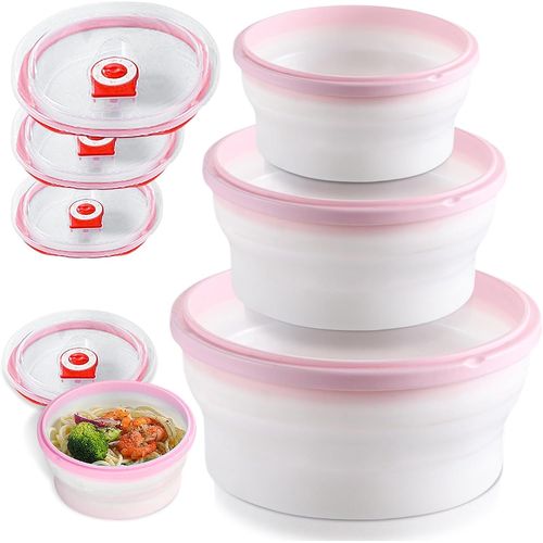 Checarzhn--No1-Lot De 3 Boîtes De Conservation Avec Couvercle Et Valve De Régulation De La Vapeur - Boîtes De Conservation Avec Couvercle - Saladier - Gel De Silice - Boîtes À Charcuterie Pour Réfrig
