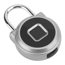 Mini cadenas a empreinte digitale electrique intelligent en metal avec batterie pour valise, armoire a bagages (argent)