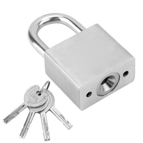 Cadenas de securite en acier inoxydable de 60 mm a anse courte, etanche et antirouille pour l'exterieur