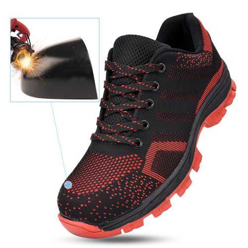 Chaussures De Securite Respirantes Et Anti-Perforation Pour Homme (Rouge, Pointure 46)