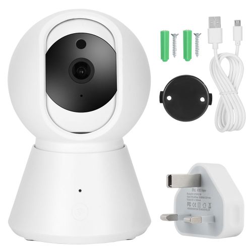 Camera De Surveillance Panoramique Sans Fil 1080p 360 Degres, Babyphone Nanny Cam, Royaume-Uni, 100-240 V
