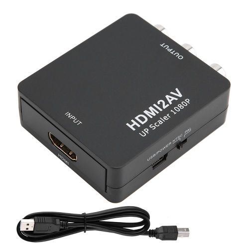 Cable adaptateur mini convertisseur HDMI vers AV CVBS/RCA 1080P composite video audio pour televiseur