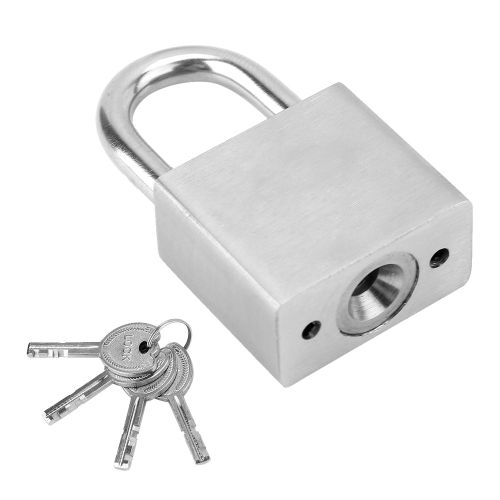 Cadenas de securite en acier inoxydable de 50 mm a anse courte, etanche et antirouille pour l'exterieur