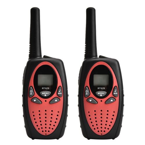 Lot de 2 mini talkies-walkies sans fil Retevis RT628 pour enfants (rouge/bande UE)
