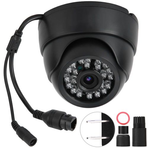 Camera de securite dome infrarouge grand angle 12 V CC 100-240 V (prise americaine)