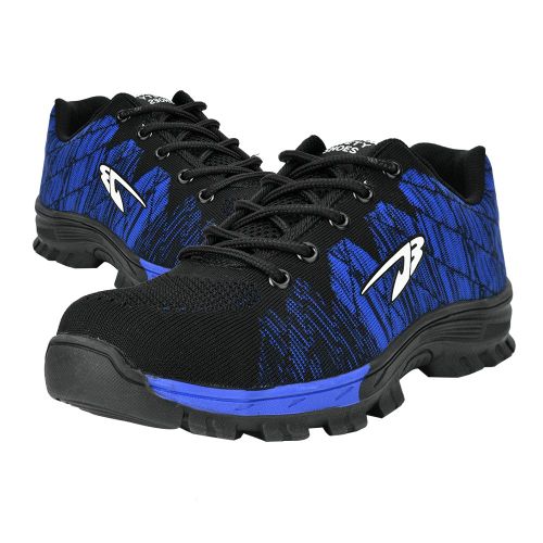 Chaussures De Securite Pour Homme, Embout En Acier, Anti-Perforation, Bottes De Travail, Baskets De Randonnee Et D'escalade (Bleu, Pointure 46)