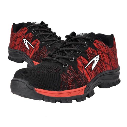 Chaussures De Securite Pour Homme, Embout En Acier, Anti-Perforation, Bottes De Travail, Baskets De Randonnee Et D'escalade (Rouge, Pointure 42)