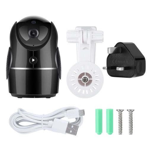 Camera Reseau Intelligente Sans Fil 1080p, Panoramique, Wifi, Surveillance Bebe, Royaume-Uni, 100-240 V
