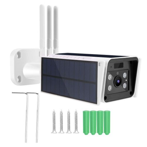 Panneau solaire pliable d'exterieur, camera de securite Wi-Fi avec vision nocturne, etanche IP67