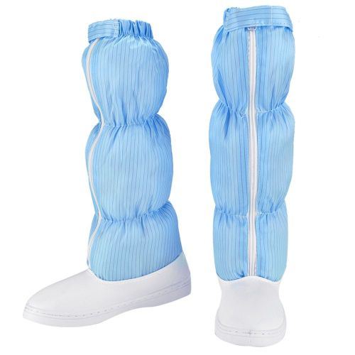 Bottes Hautes En Pvc Antiderapantes Antistatiques Sans Poussiere Resistantes A L'usure Bleues