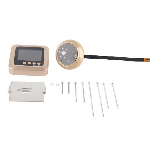 Sonnette de porte electrique intelligente 2,4 pouces 1080P TFT numerique avec judas et visionneuse de camera de securite